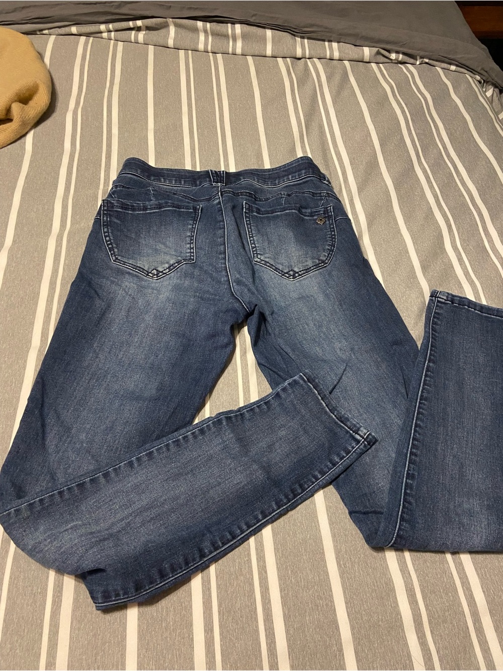 Democracy Women's Dark Blue Skinny Jeans with Distressing - Picture 6 of 7